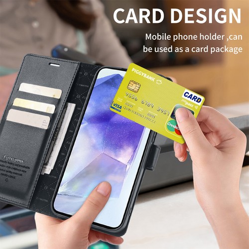 Custodia a portafoglio magnetica in pelle per Samsung Galaxy A15 A25 A35 A55 - Foto 8 di 33