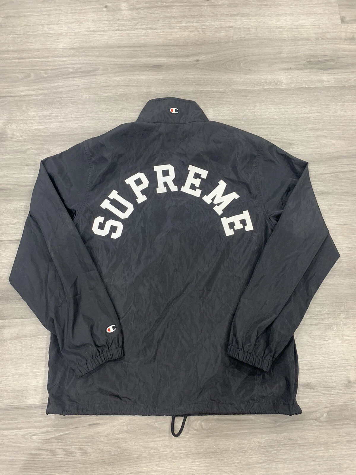 Veste coupe vent Supreme X Champion Coaches homme taille moyenne noir cousu