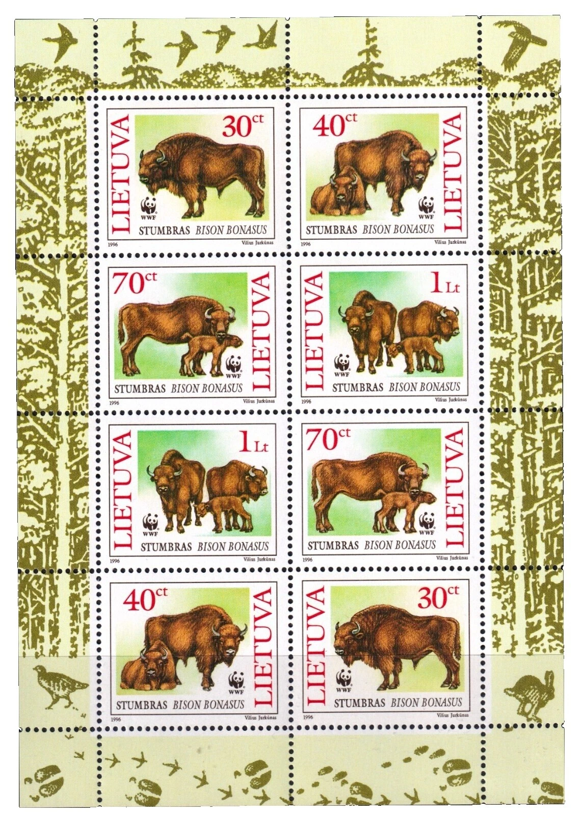 World Wildlife Fund (WWF) Sellos de Lituania