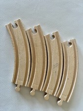 Lot of 4 Genuine BRIO Wooden Train Railway 6" Curved Track Thomas Train
