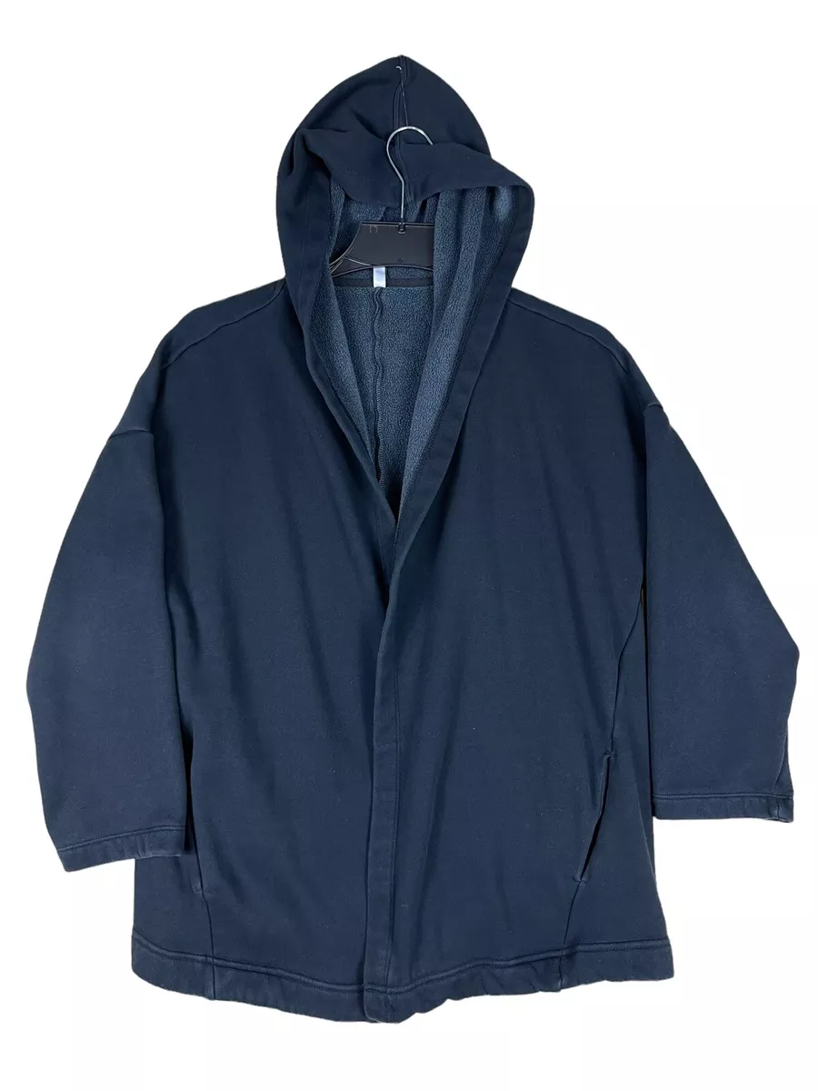 Fabletics Open Front Fleece Hooded Sweater Cardigan Womens S 3 4
