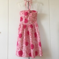 Windsor Made in USA Pink Floral Sleeveless A-line Dress Size XS/3-4