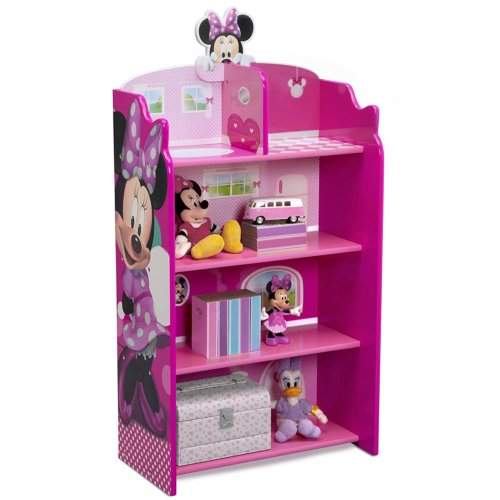 Delta Children Wooden Playhouse 4-Shelf Bookcase for Kids, Minnie Mouse - Picture 1 of 13