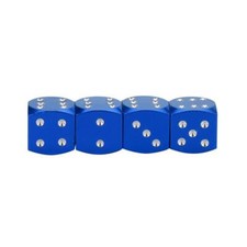 bouchons valve en forme de dé bleu-lot de 4-Auto Moto Vélo Scooter quad roue