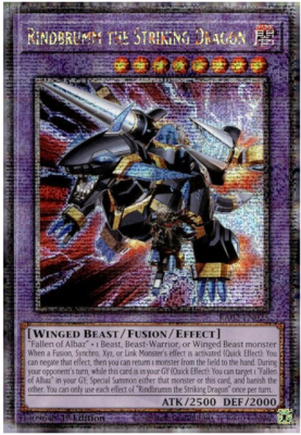 Yugioh! - Rindbrumm the Striking Dragon - RA02-EN025 - QC Secret