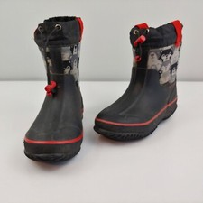 Youth 11 12 Unbranded winter boots waterproof black grey bear design