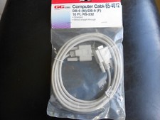 DB-9 M to DB-9 F RS-232 10 ft cable NEW
