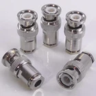 5pcs BNC Male Clamp Clamp Plug for RG58 LMR195 LMR200 CLF200 50 Ohm, Top Hat