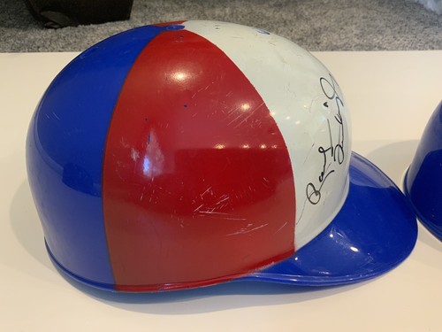 Montreal Expos Replik Baseball Schlaghelme Laich handsigniert Vintage Adjustrap - Bild 7 von 23
