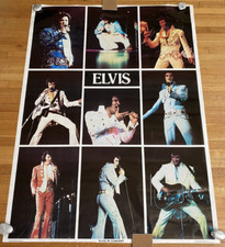 1987 Boxcar Enterprises Inc. Subway Orig. Poster Elvis In Concert Collage Large