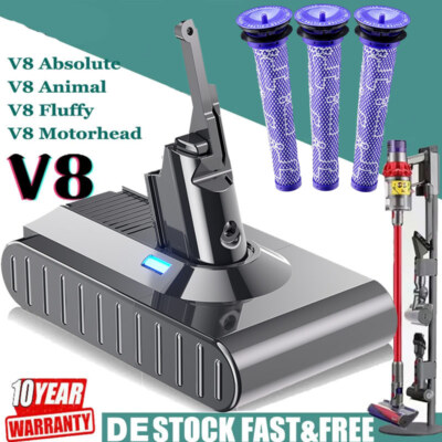 9000mAH Akku Für Dyson V8 Absolute Animal SV10 Staubsauger Fluffy Batterie NEU