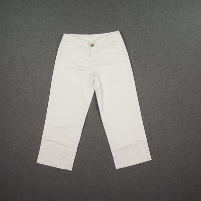 PROMOD Damen Capri Hose Gr. 36 weiß Sommerhose Stretch Freizeithose Stretch Schr