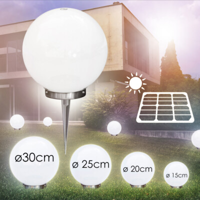 Solar Kugelleuchten Set 15 cm, 20 cm, 25 cm und 30 cm