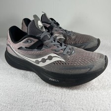 Saucony Ride 15 Women Gray/Purple Athletic Running Shoes S10729-22 Size 9 PWRRUN