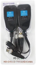 CCTV Coax BNC Video Power Balun Transceiver to CAT5e 6 RJ45 Connector