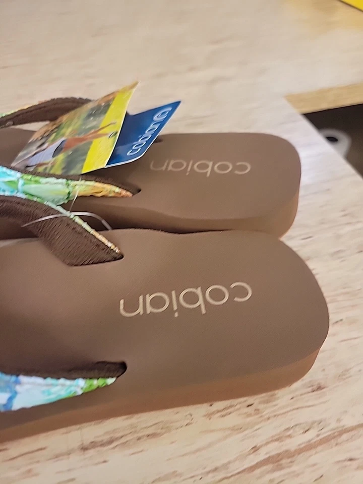 COBIAN FIESTA CHANCLAS FLACAS REBOTE MOCHA MUJER TALLA 6- NUEVAS Foto 3 de 4