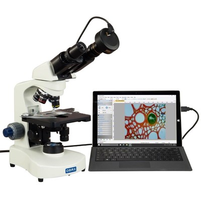OMAX 40X-2000X Lab Biological Compound Siedentopf LED Microscope+1.3MP Camera