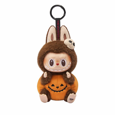 POP MART Halloween Party Series-Sitting Pumpkin Vinyl Plush Pendant Labubu DE