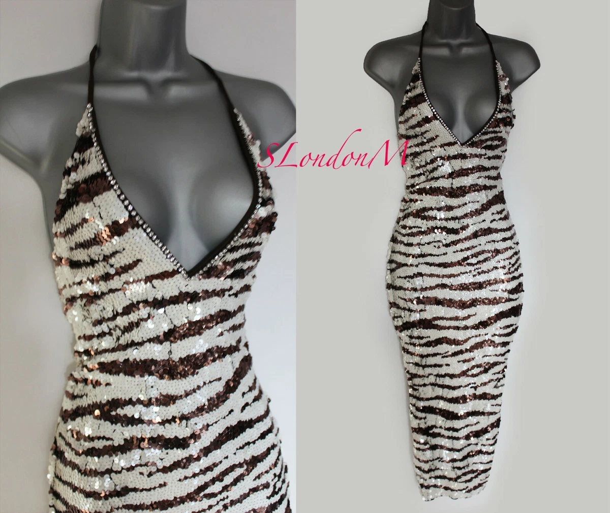Zebra top sequin dress