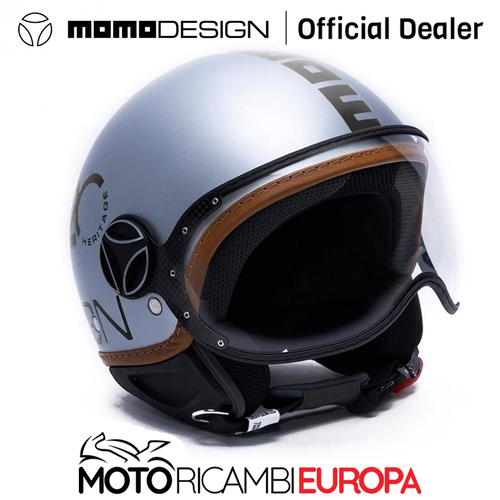 CASCO MOMO DESIGN HERITAGE GREY ALLUMINIO TG S 56 CM INTERNI REMOVIBILI  LAVABILI | eBay