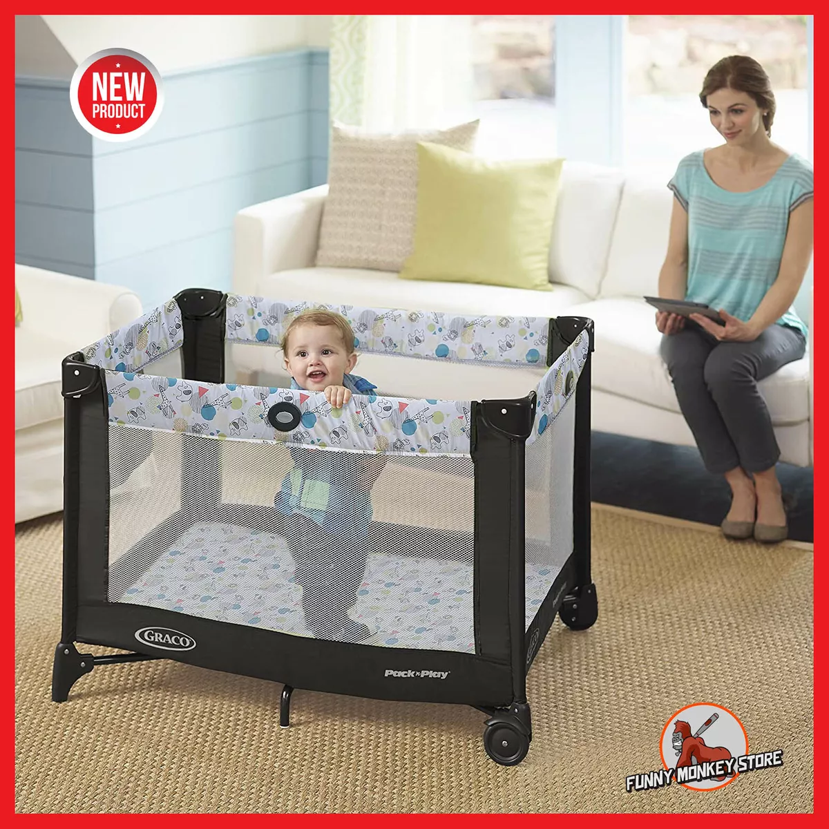 Corral Para Bebe Cunita Cama De Bebe Corralito Cuna Para Bebe Baby Playpen  NUEVO