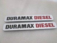 Duramax Diesel Emblem 3d Logo Badge Strong Emblem Decals Blk Red Pair Duramax Diesel Emblem 3d Logo Badge Strong Emblem Decals Blk Red Pair