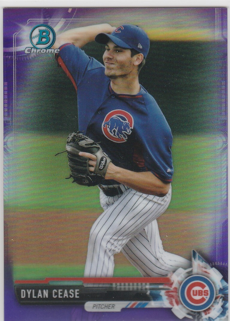 2017 Bowman Chrome Purple Refractor Dylan Cease 052/250 #BCP-124  White Sox