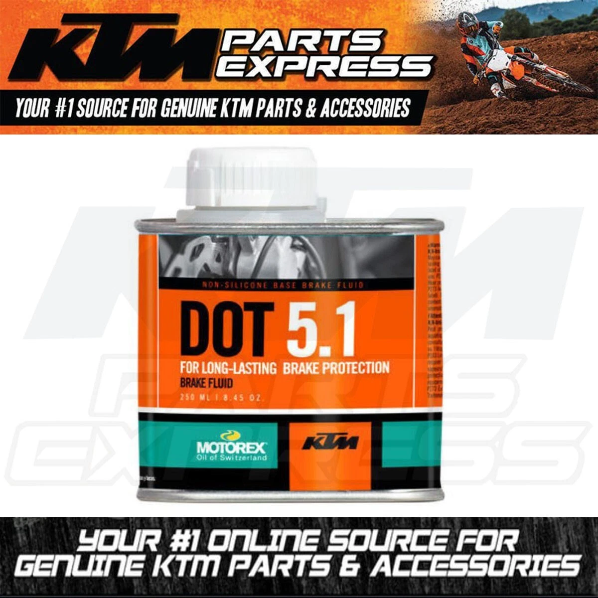 NEW OEM KTM MOTOREX RACING QUALITY BRAKE FLUID 5.1 250 ML/8.45 OZ 