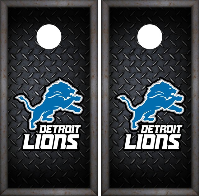 Detroit Lions Cornhole Wrap NFL Luxury Game Skin Board Set Vinyl Decal