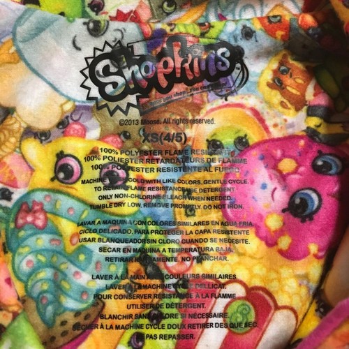 Shopkins Girls Size XS 2 Piece Pajama Set Long Sleeve Shirt Pant Bottoms - Picture 10 of 12