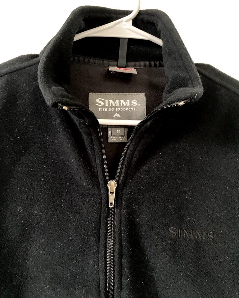 SIMMS Gore Windstopper Fleece Vest Black Sz M Fishing Made USA - Image 3 of 4
