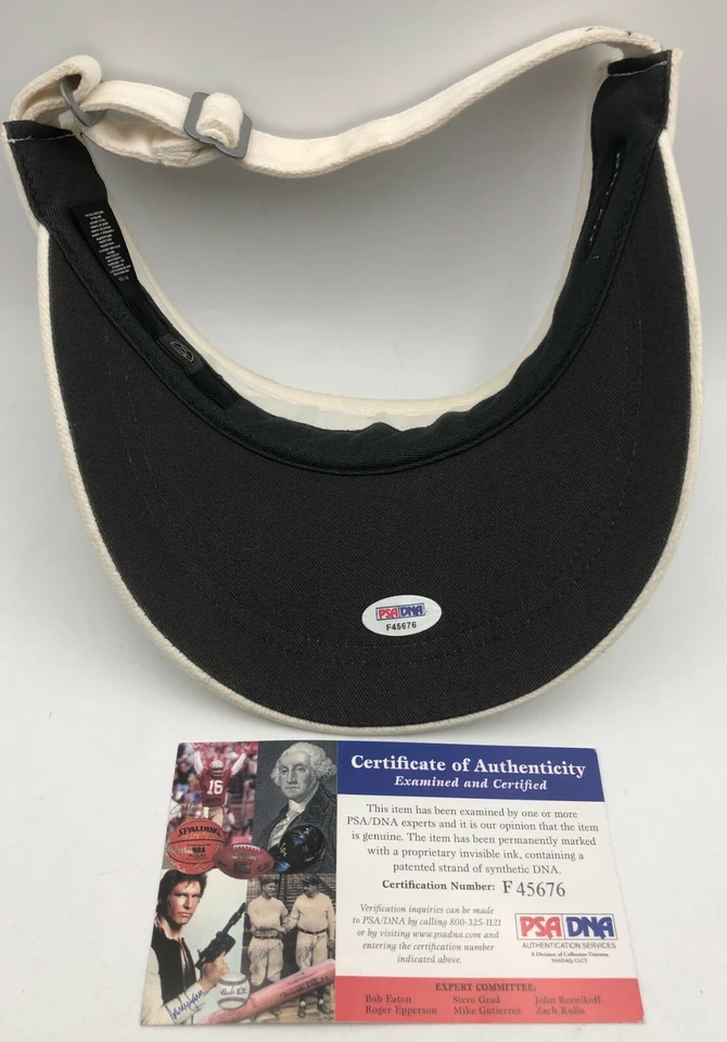 Warren Moon David Duval Mark Mulder Autograph Golf Visor Hat PSA DNA Multi Sign - Image 3 of 4