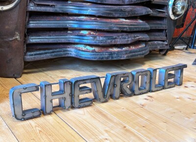 XXL CHEVROLET SCHRIFTZUG SCHILD CHEVY US CAR USA MAN CAVE US DINER DEKO  XXL Che