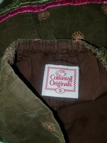 Girl's Cottontail Originals Brown Embroidered Skirt Size 5 - Picture 2 of 3