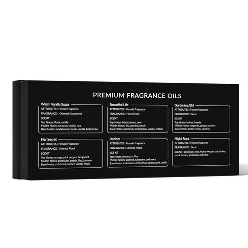 Premium Grade Fragrance Oil Gift Set 6/10ml DIY Candle Soap Perfume