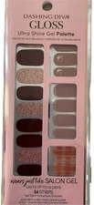 Dashing Diva Gloss Ultra Shine Gel Palette 34 Nail Strips GS133 Center Stage
