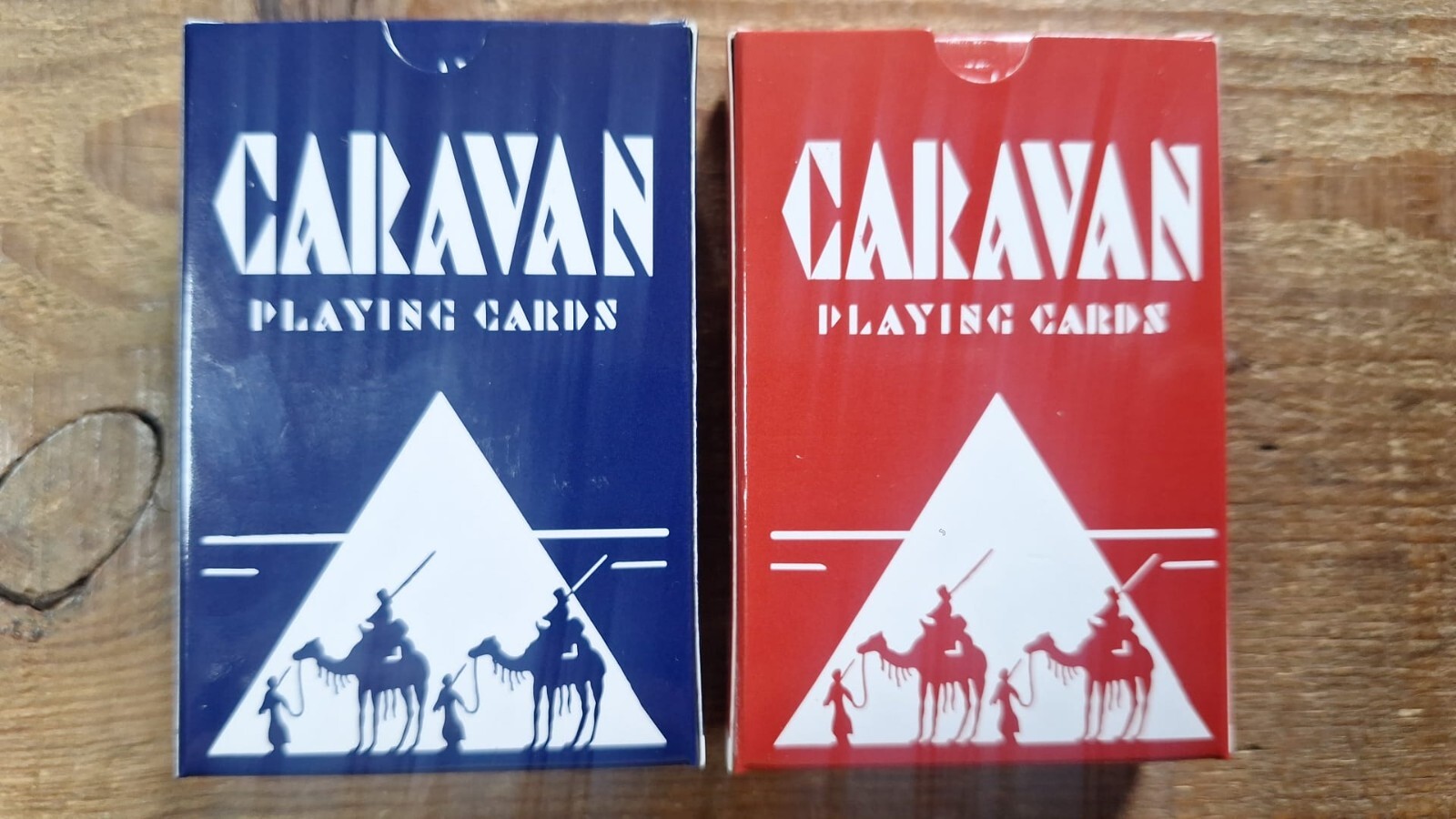 WW2 US CARAVAN Playing Cards Pack x2 - RED & BLUE decks - includes cards -