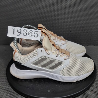 Adidas Energy Falcon X Running Shoes Womens Sz 5 White Brown Athletic Trainers