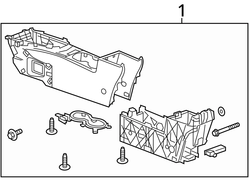 FITS 2012-2013 BUICK VERANO CONSOLE ASM F/FLR *COCOA U 22865944 - NEW OEM - Image 3 of 3