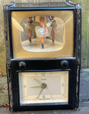 VINTAGE 1950s BRADLEY STYLE CHRONEX TV BALLERINA ALARM CLOCK, WORKS! GERMANY