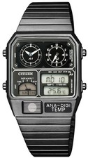 Citizen Ana-Digi Temp JG2105-93E Black Dial Retro Future Chrono Authentic