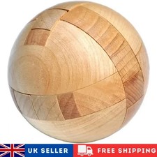 Wooden Puzzle Magic Ball Brain Teasers Toy Game Intelligence For Adults Kids S2