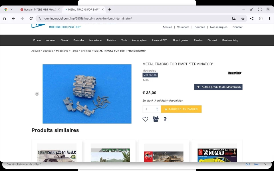  CHENILLES METAL 1/35 BMPT "TERMINATOR" - Photo 4/4