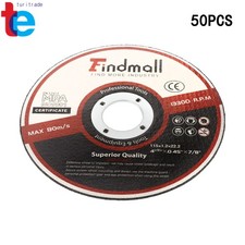 50 Pack 4.5" x 3/64" x 7/8" Cut Off Wheels Stainless Steel Metal Cutting Disc