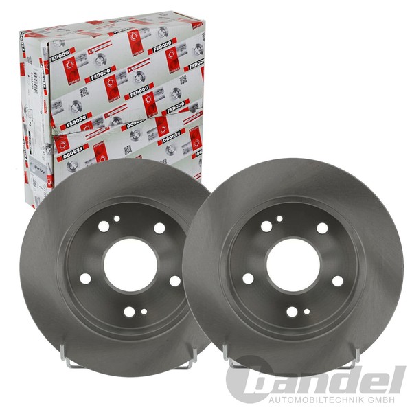 2X Ferodo 260Mm Bremsscheiben Voll Hinten Passend FüR Honda Prelude | DDF1483-image