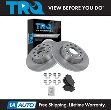 TRQ Rear Brake Pad & Rotor Kit Ceramic Fits 2010 Volkswagen Golf 2011-2017 GTI