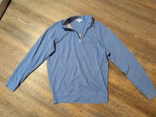Peter Millar Light Blue Quarter Zip Pullover Jacket Mens Size M