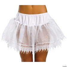 White Teardrop Lace Petticoat Skirt   Halloween Costume Dress Up
