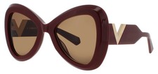 VALENTINO V-GOLD-III-VLS-138B-53 Sunglasses Sun Glasses 138B BORDEAUX/GOLD Authe