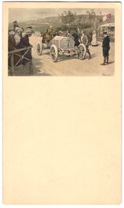 Carte de menu Blano, voiture de course avec numéro de départ 7, projet de...